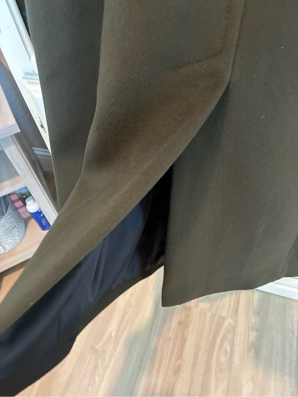 Mackage Army Green Double-Breasted Wool Pea Coat - Picture 12 of 16